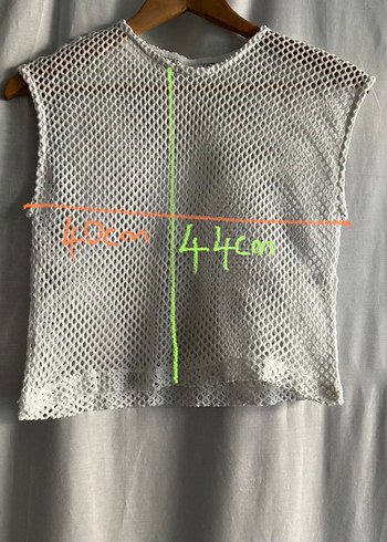 Beyaz Örgü Bohem Crop Top - Görsel 4