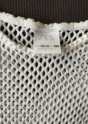 Beyaz Örgü Bohem Crop Top - Görsel 3