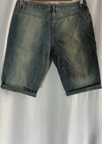 Gri Mavi Kadın Denim Şort - Görsel 3