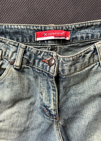 Gri Mavi Kadın Denim Şort - Görsel 4