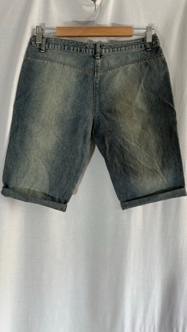 Gri Mavi Kadın Denim Şort - Görsel 3