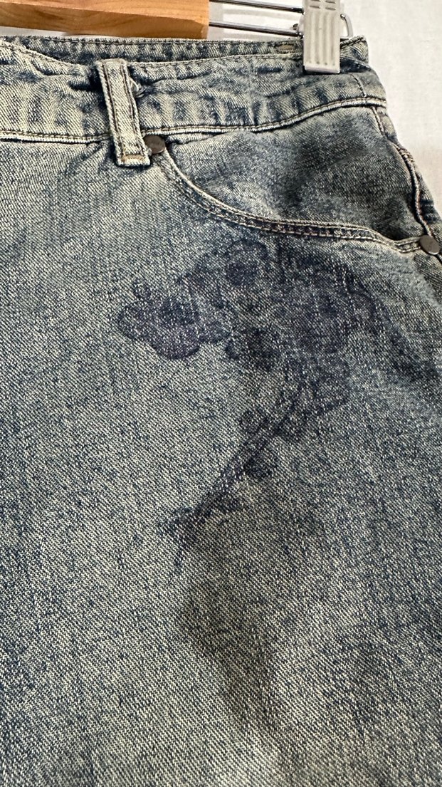 Gri Mavi Kadın Denim Şort - Görsel 2