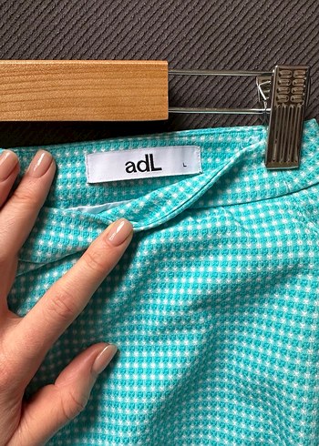 Turkuaz Puantiyeli Mini Etek - Görsel 3