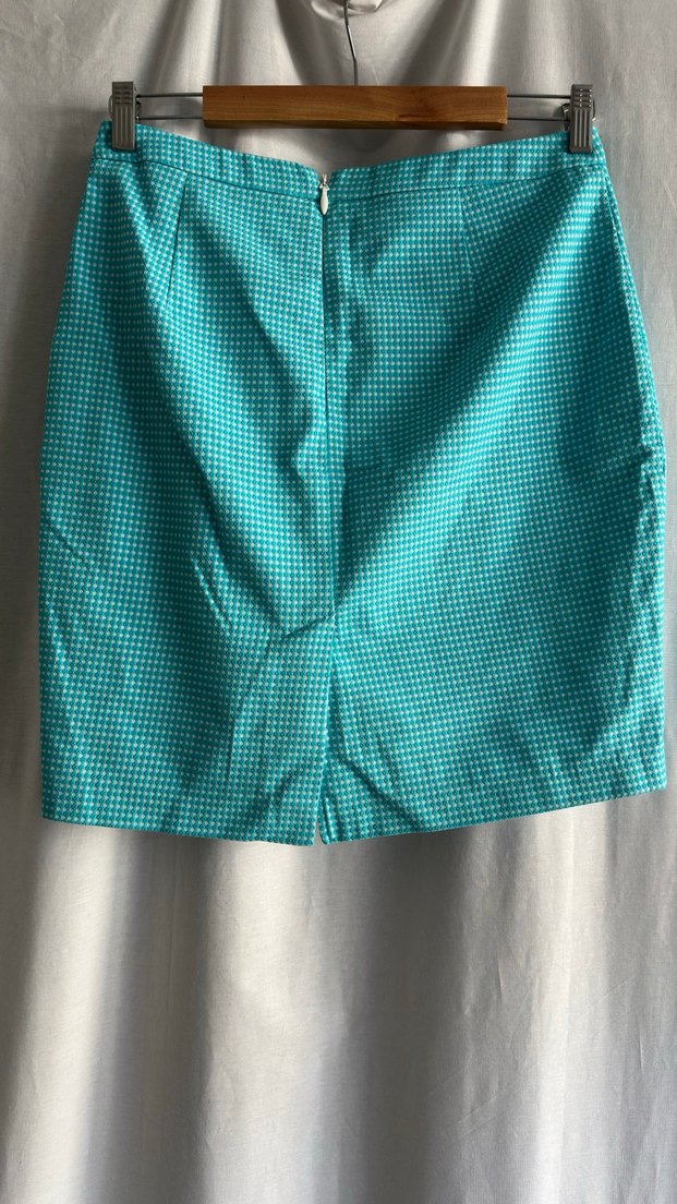 Turkuaz Puantiyeli Mini Etek - Görsel 2