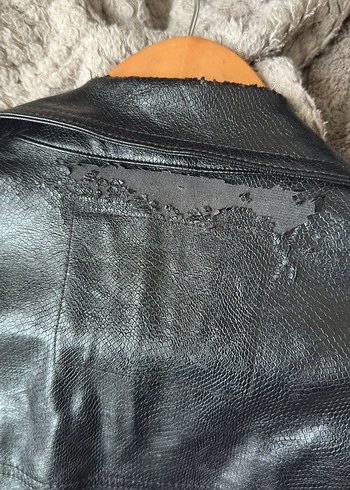 Kadın Siyah Kemerli Deri Ceket - Görsel 5