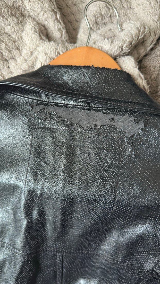 Kadın Siyah Kemerli Deri Ceket - Görsel 5