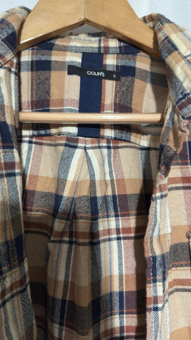 Düğmeli Kahverengi Erkek Gömlek - Görsel 3