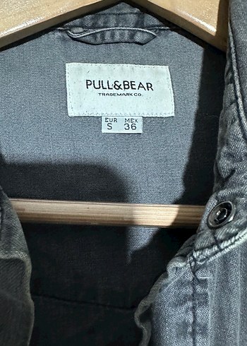 Gri Denim Erkek Gömlek Düğmeli - Görsel 3