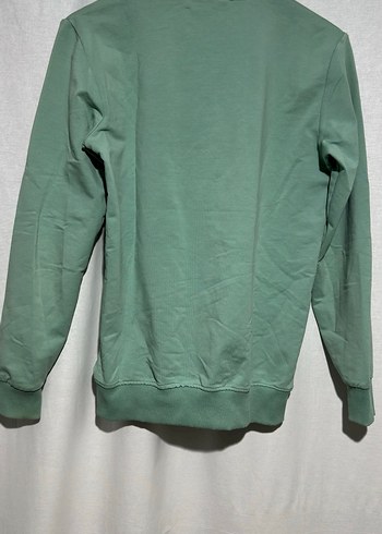 Pastel Yeşil Erkek Sweatshirt, Oversize Kesim - Görsel 2