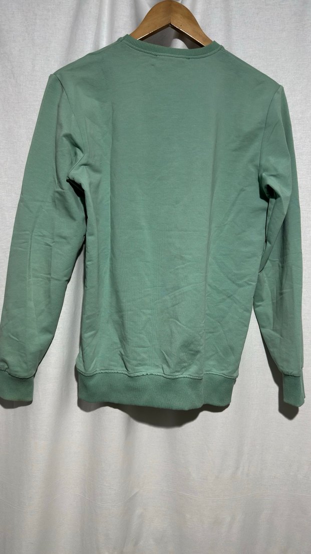 Pastel Yeşil Erkek Sweatshirt, Oversize Kesim - Görsel 2