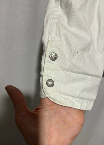 Düğmeli Beyaz Kadın Blazer Ceket - Görsel 4