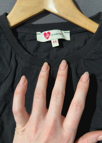 Siyah Kolsuz Crop Bluz - Görsel 3