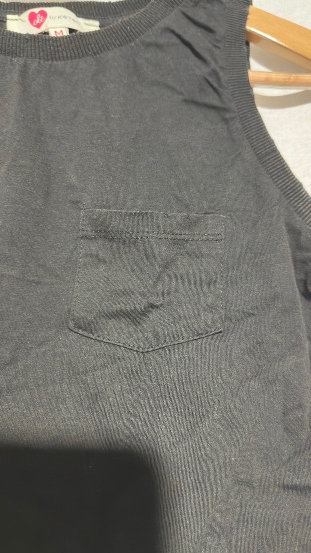 Siyah Kolsuz Crop Bluz - Görsel 4