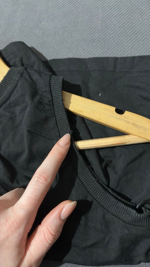 Siyah Kolsuz Crop Bluz - Görsel 2