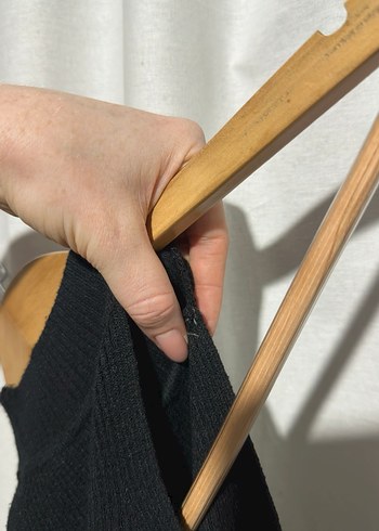 Yüksek Yakalı Kolsuz Siyah Kadın Triko Bluz - Görsel 3