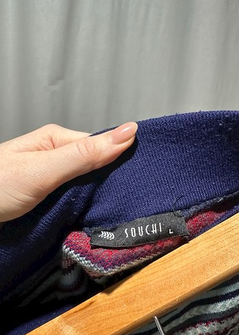 Nakışlı Bohem Kadın Triko Mini Etek - Görsel 3