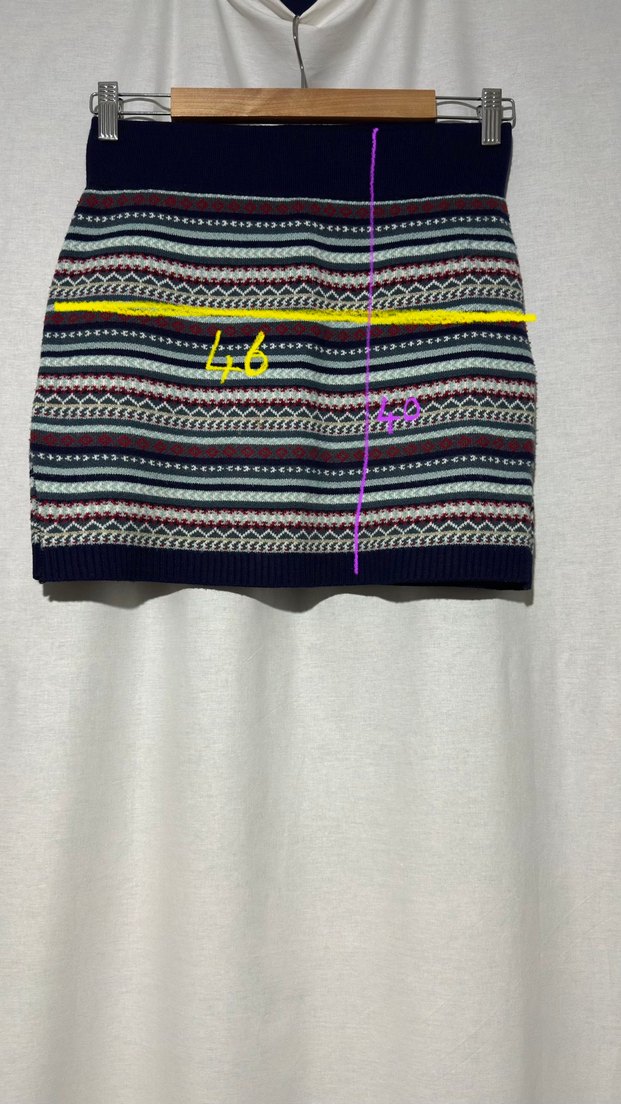 Nakışlı Bohem Kadın Triko Mini Etek - Görsel 4