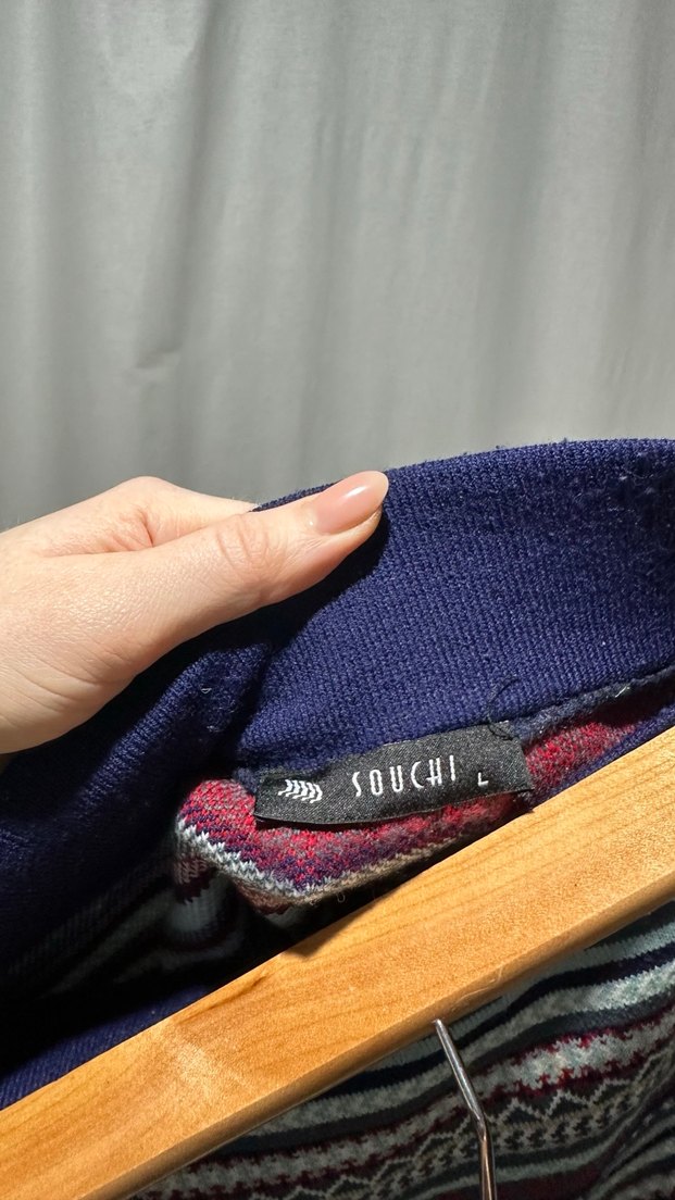 Nakışlı Bohem Kadın Triko Mini Etek - Görsel 3