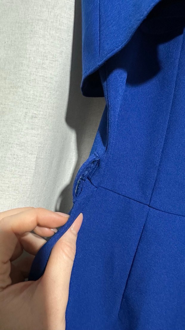 Kadın Lacivert Uzun Askılı Tulum - Görsel 3