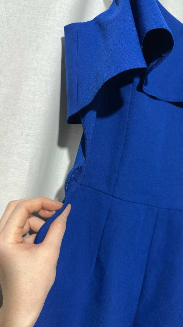 Kadın Lacivert Uzun Askılı Tulum - Görsel 4