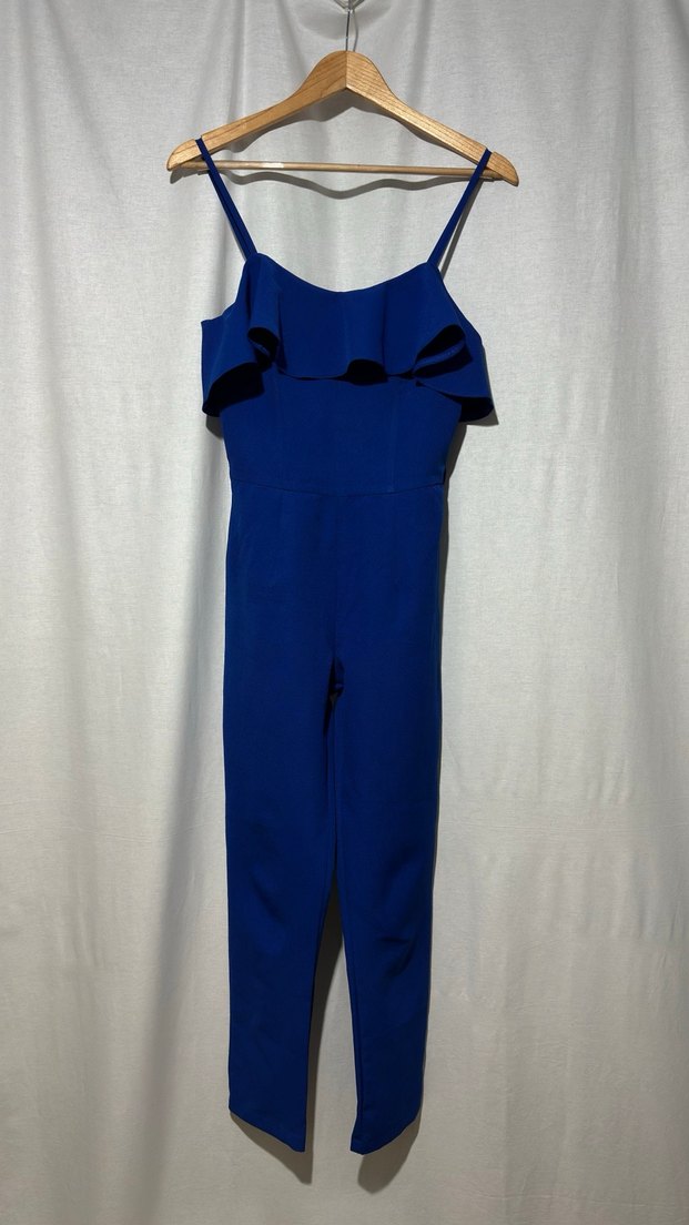 Kadın Lacivert Uzun Askılı Tulum - Görsel 2