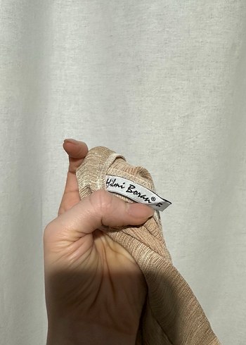 Bej Parlak Kadın Kumaş Pantolon - Görsel 3