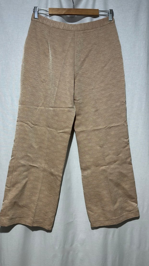 Bej Parlak Kadın Kumaş Pantolon - Görsel 2