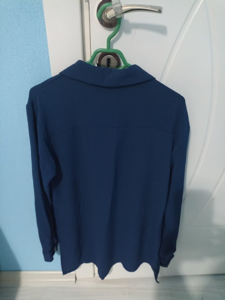 Yeşil Baskılı Hamile Uzun Kollu gömlek - Görsel 2