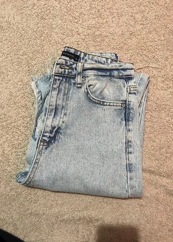 Günlük Mavi Midi Denim Kadın Pantolon - Görsel 5