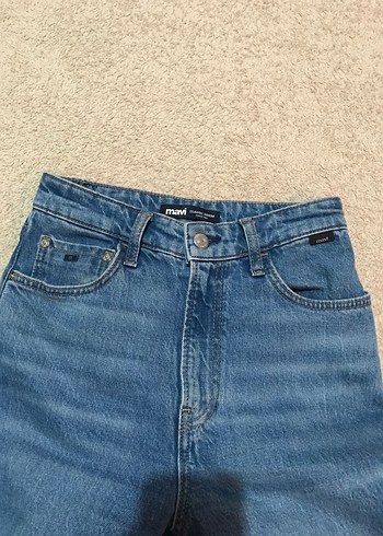 Kadın Mavi Denim Midi Jean - Görsel 4