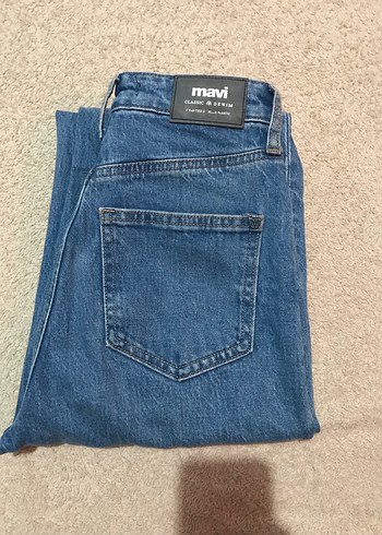 Kadın Mavi Denim Midi Jean - Görsel 2