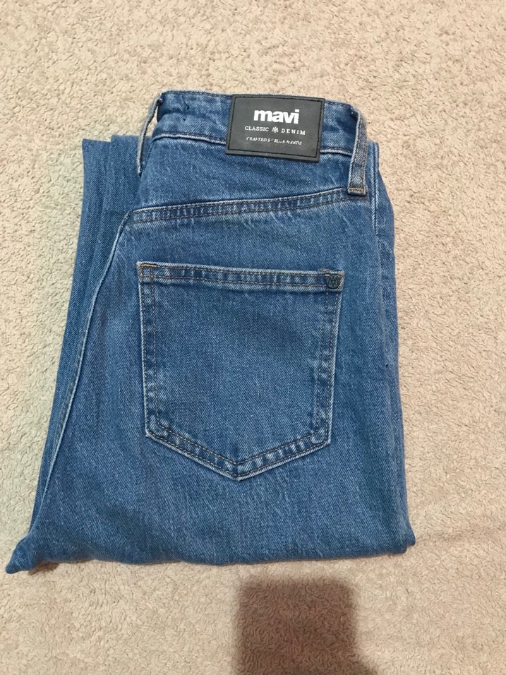 Kadın Mavi Denim Midi Jean - Görsel 2