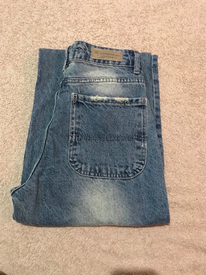 Mavi Loose Fit Midi Kadın Denim Pantolon - Görsel 2