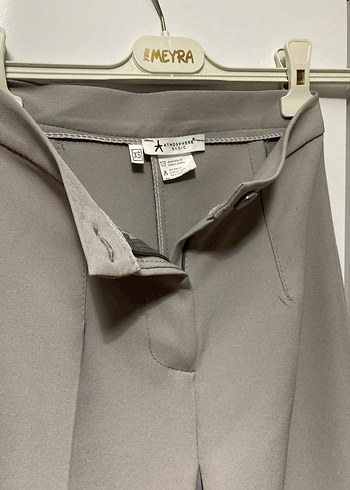 Gri kumaş pantolon - Görsel 3