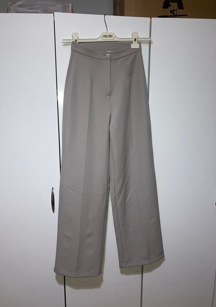 Gri kumaş pantolon - Görsel 2