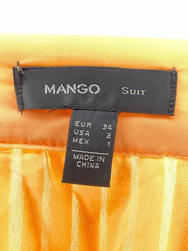 36 Beden turuncu Renk Mango Midi Etek %70 İndirimli.