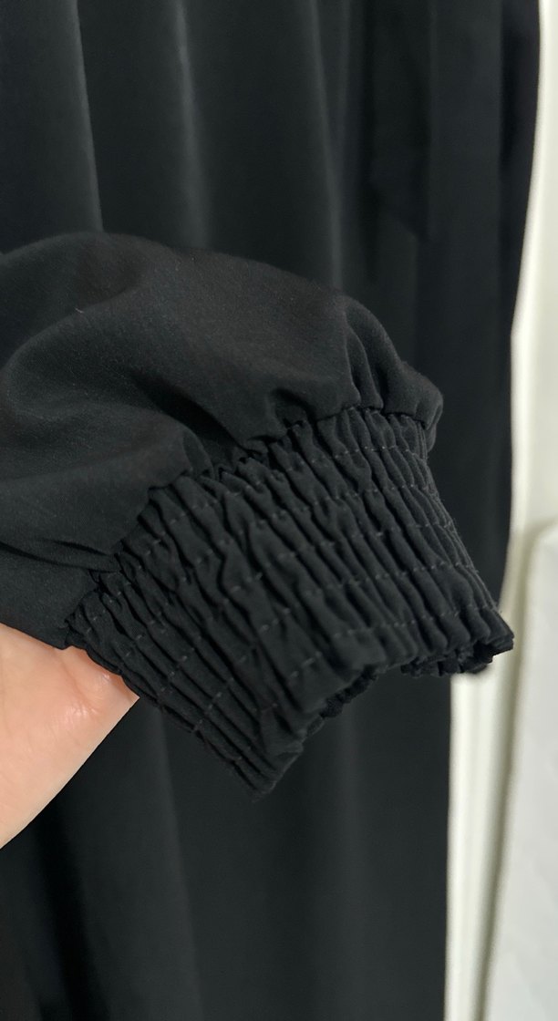 Siyah Uzun Kollu ferace - Görsel 4