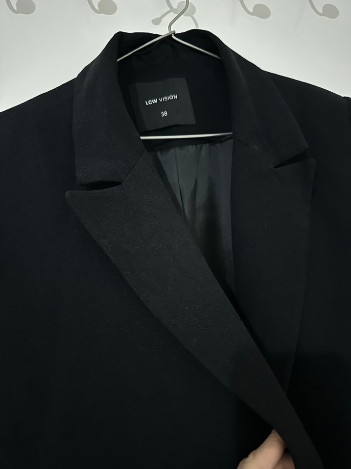 Siyah Notch Yaka Kadın Blazer Ceket - Görsel 2