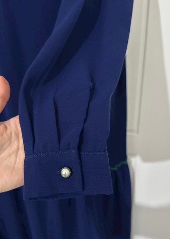 Lacivert Uzun Salaş Elbise - Görsel 2