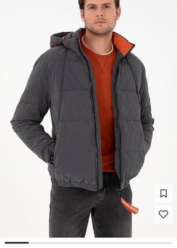 Pierre Cardin Pierrecardin Koyu Gri Kapitone Sisme Ceket