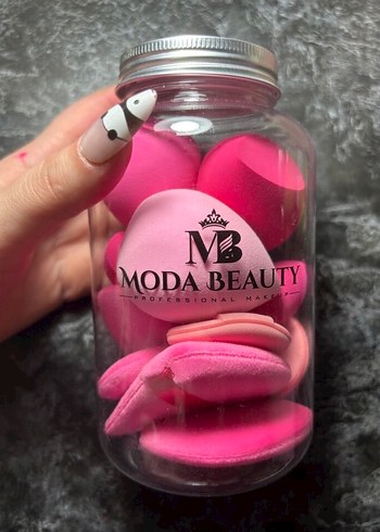 Moda Beauty Pembe Makyaj Süngeri Seti 14'lü