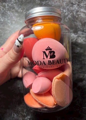 Moda Beauty Çok Renkli Pastel Makyaj Süngeri Seti 14'lü