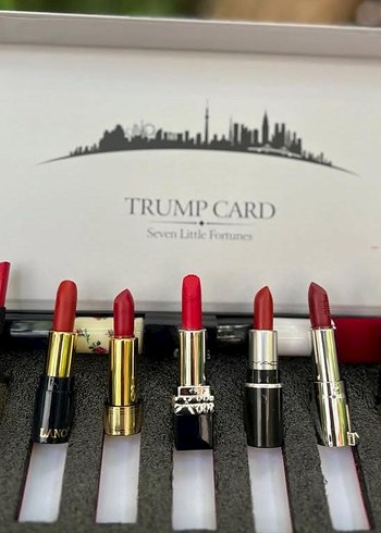 Koyu Kırmızı Ruj Seti 7 li- Trump Card Seven Little Fortunes