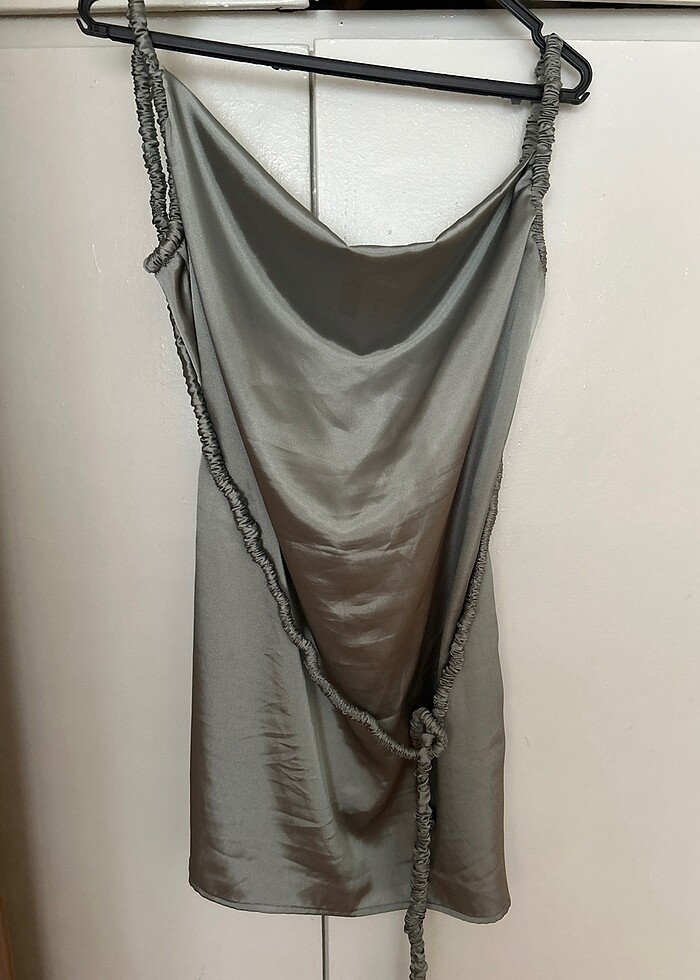 İpek kısa elbise 36 ben 38 bedene uyumlu - Görsel 2