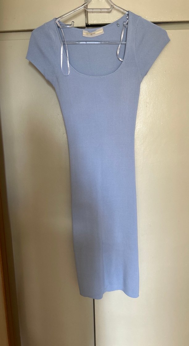 Mavi Kadın Uzun Triko Elbise - Görsel 3