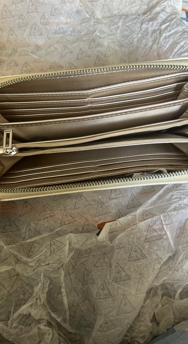 Bej Deri Fermuarlı Kadın Cüzdanı - Görsel 3