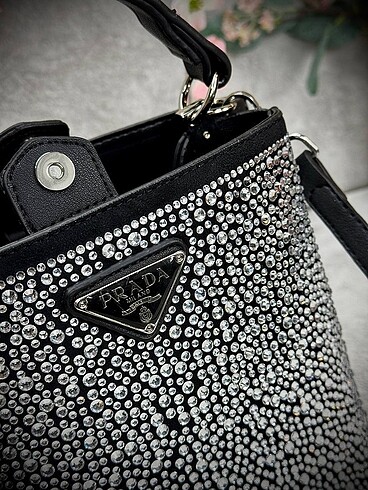 Prada PANİER SATİN BAG WİTH CRYSTALS