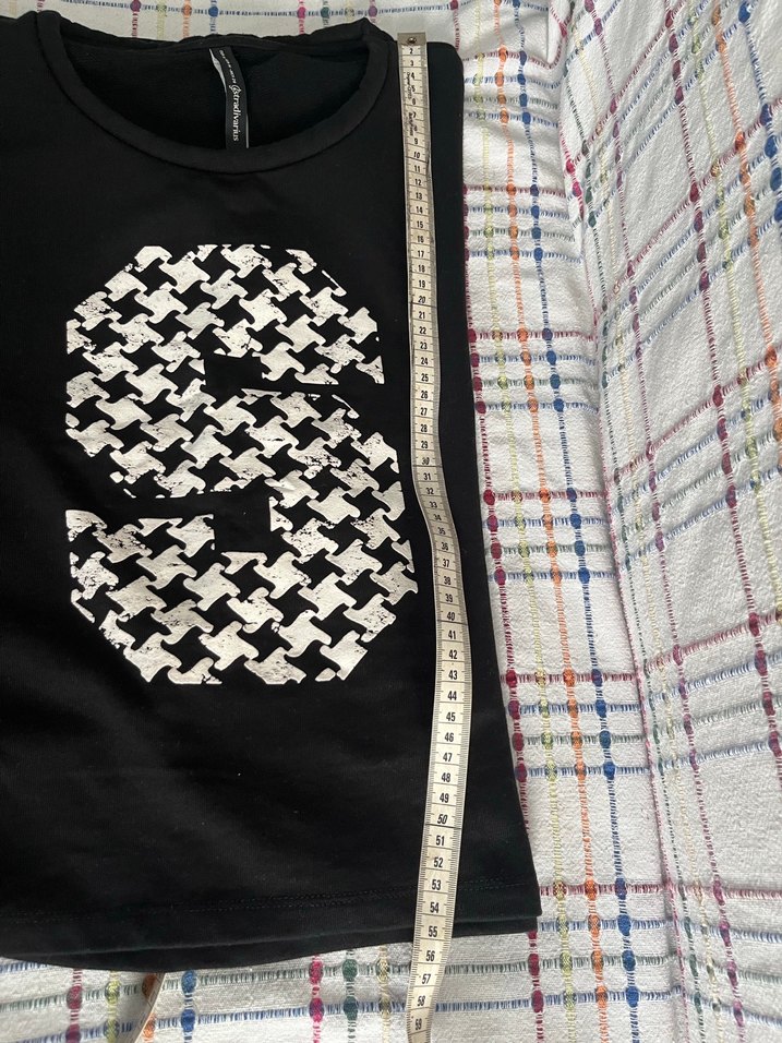 Stradivarius Siyah Baskılı Kadın Sweatshirt - Görsel 3