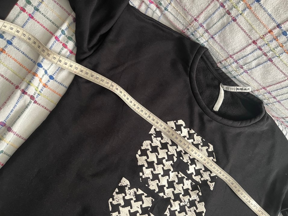 Stradivarius Siyah Baskılı Kadın Sweatshirt - Görsel 4