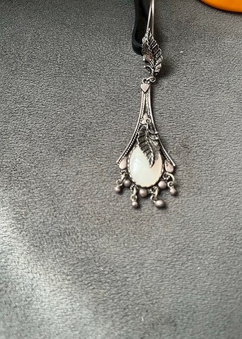 Opal taşlı gerçek gümüş küpe - Görsel 5